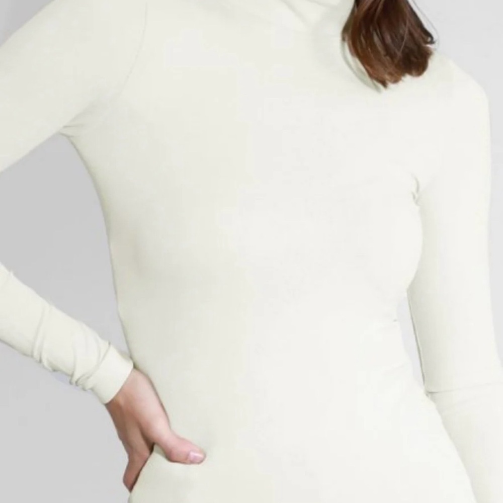 Summersalt Light Cream Ribbed Tee